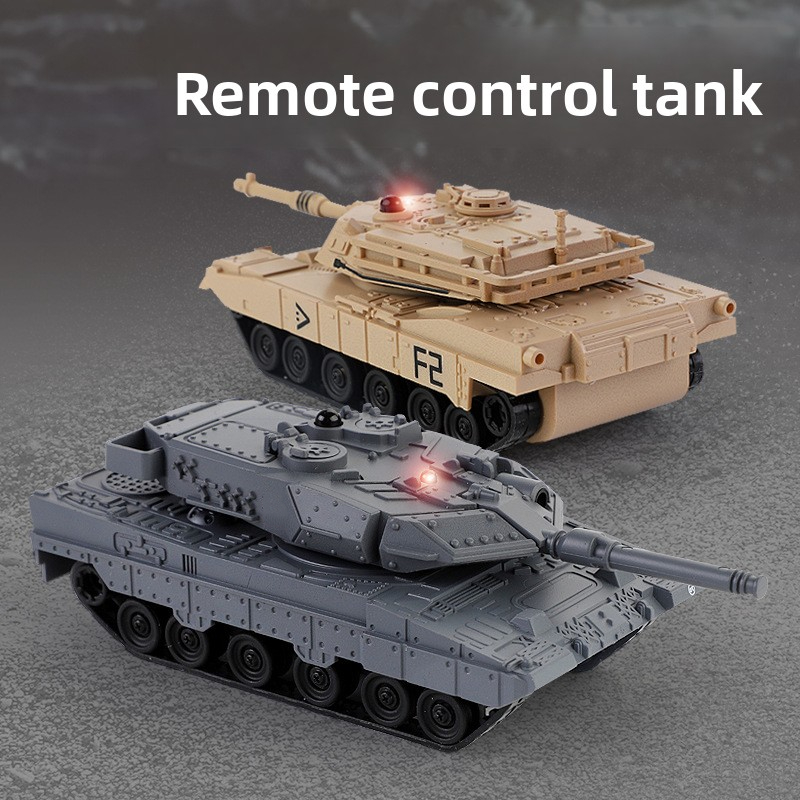 Kids' Toys Channel - Verbesserter RC-Panzer 6-Kanal-Kampfmilitär-Crawler-Schießen, funkgesteuerter elektronischer Outdoor-Spielzeugpanzer
