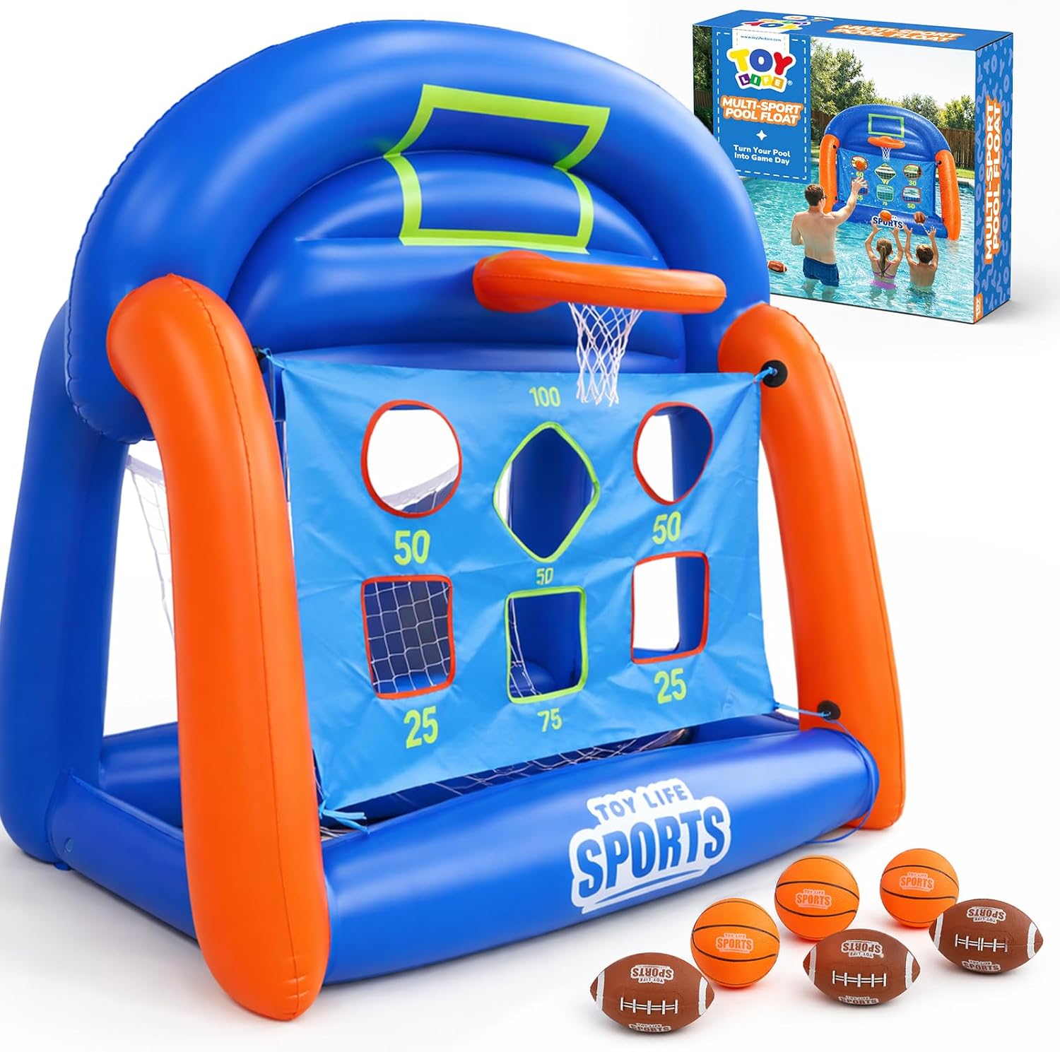 Kids' Toy - Aufblasbare Multi-Sport-Poolspiele für Kinder, Jugendliche und