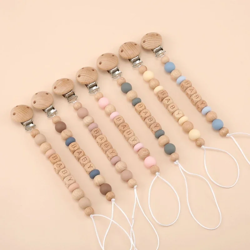 Kids Toys New Born - Baby Schnuller Clips Personalisierte Name Beißringe