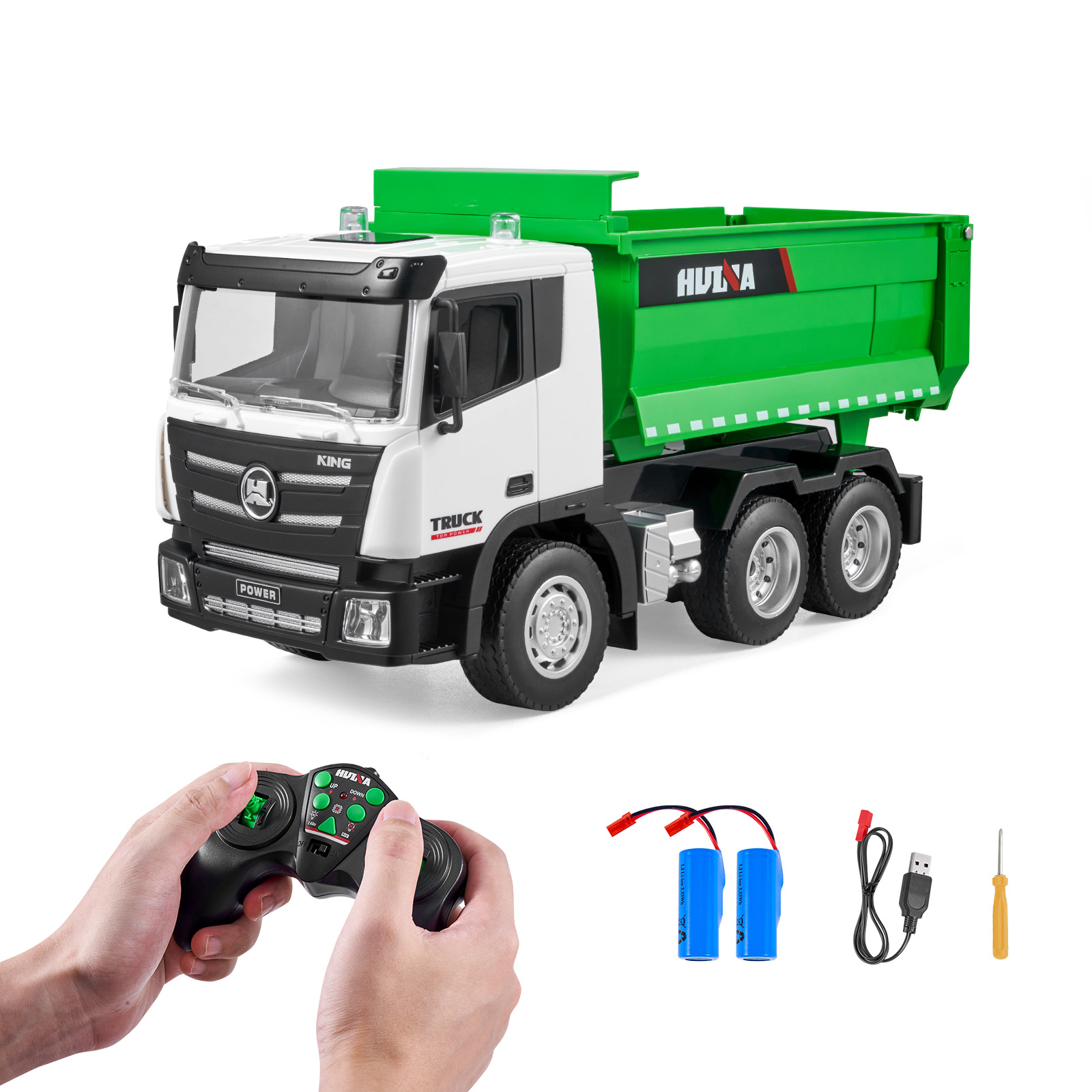 Kids' Toys Channel - SucceBuy RC Muldenkipper, 9-Kanal-Fernmodellauto, Spielzeug, Bulldozer,