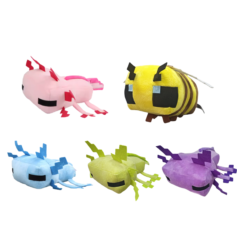 Kids Zombie Toys - Axolotl Plüschtiere Creeper Spinne Enderman Wolf