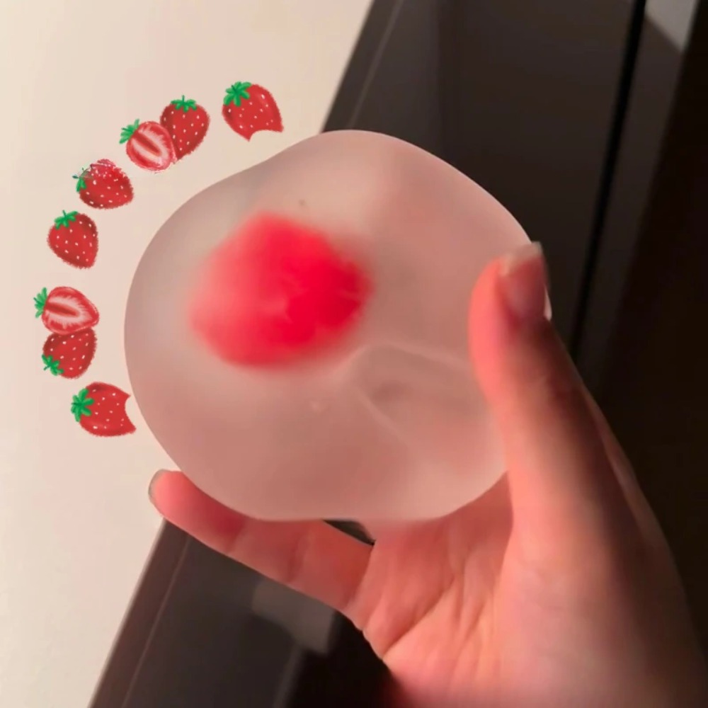 Kids' Toy - Quetschbarer Erdbeer-Stressball Weiches Fidget-Sensorikspielzeug für ADHS