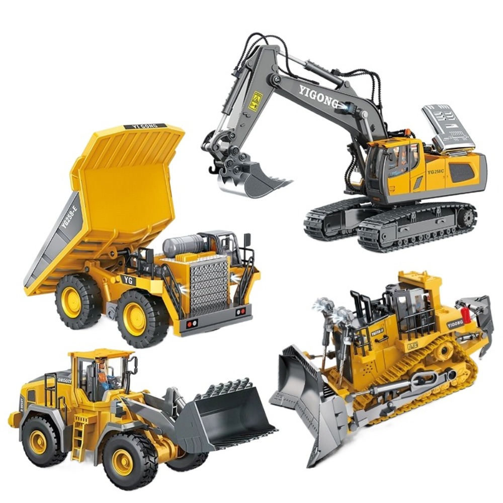 Kids' Toys Channel - 2,4G Ferngesteuerter Bagger Muldenkipper aus Legierung