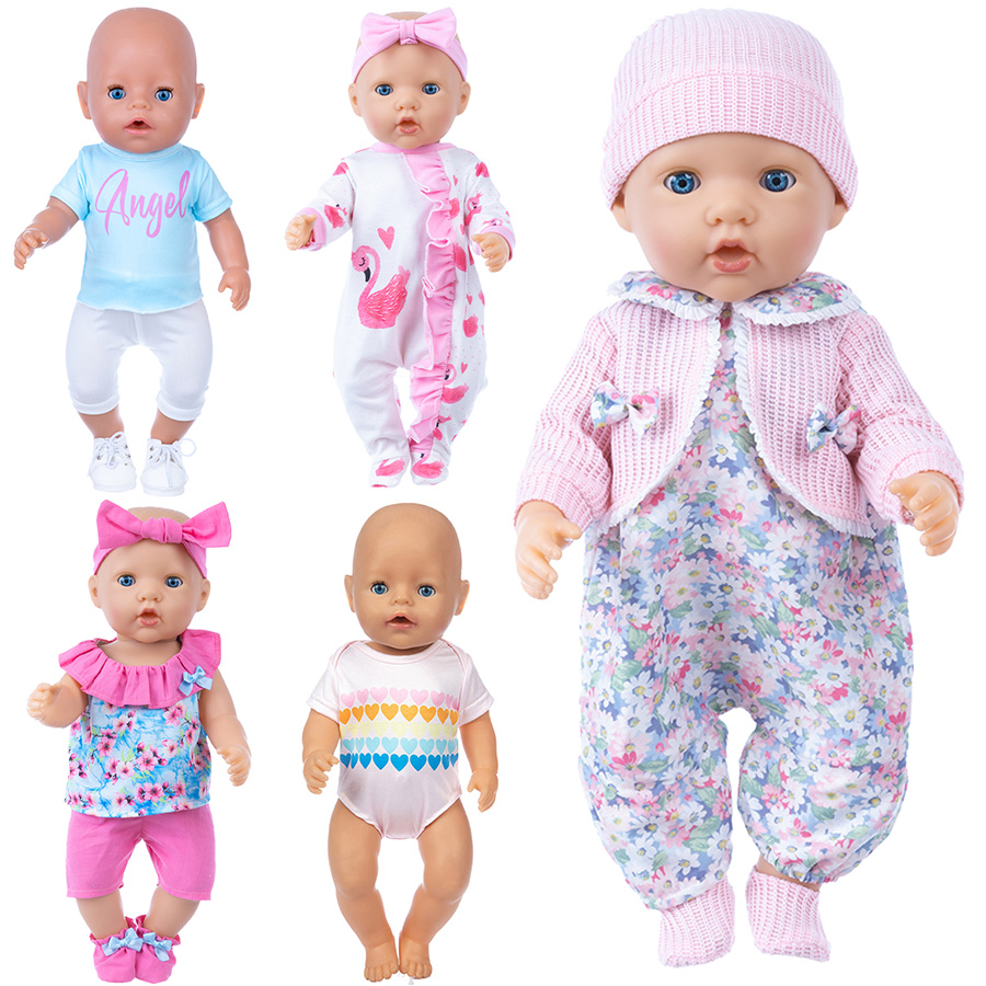 Kids Toys New Born - Puppenkleidung für 18-Zoll-Reborn-Puppen, süßer Pyjama-Anzug für