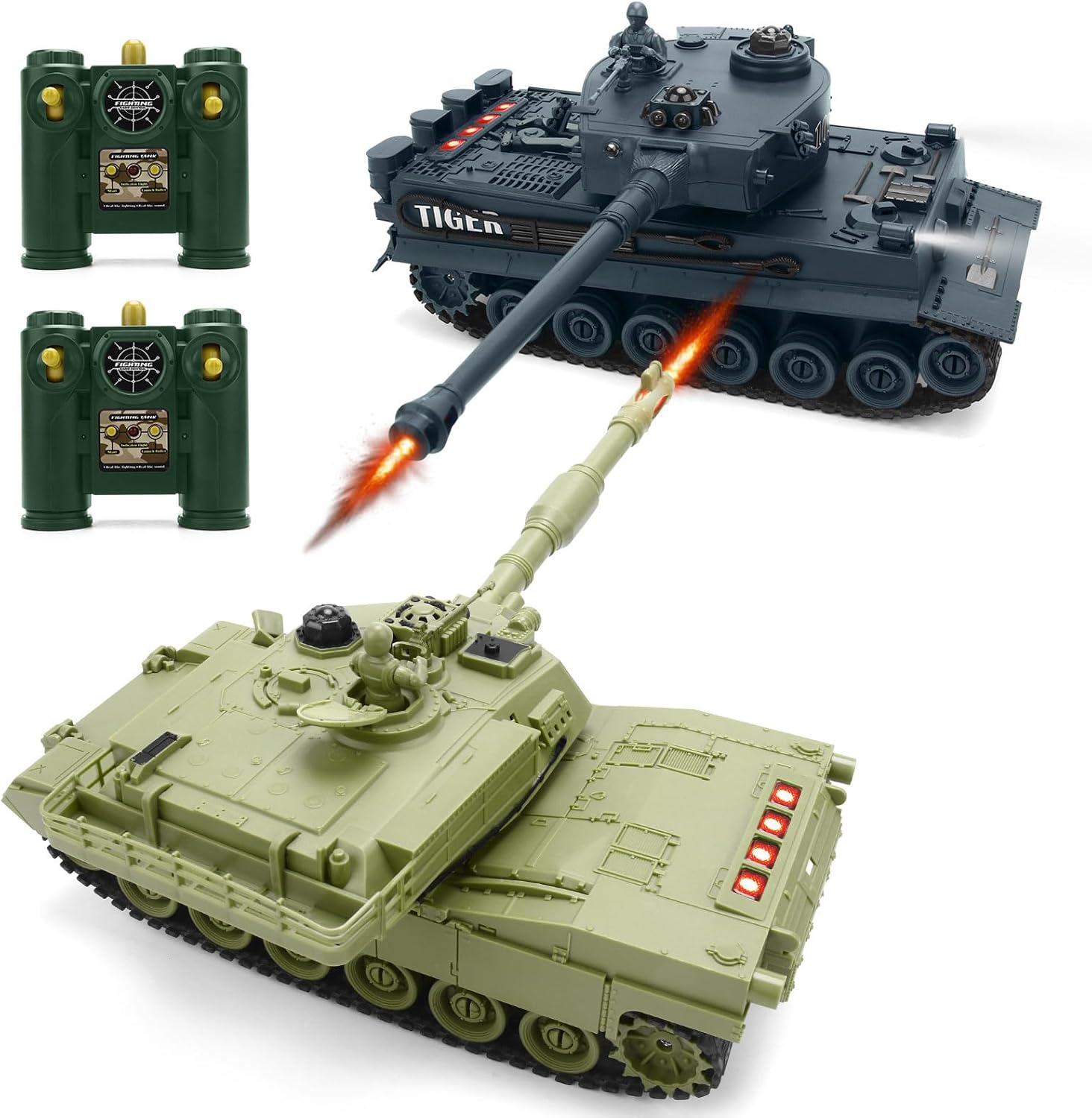 Kids' Toys Channel - Ferngesteuertes Kampfpanzer-Set im Maßstab 1:28 mit