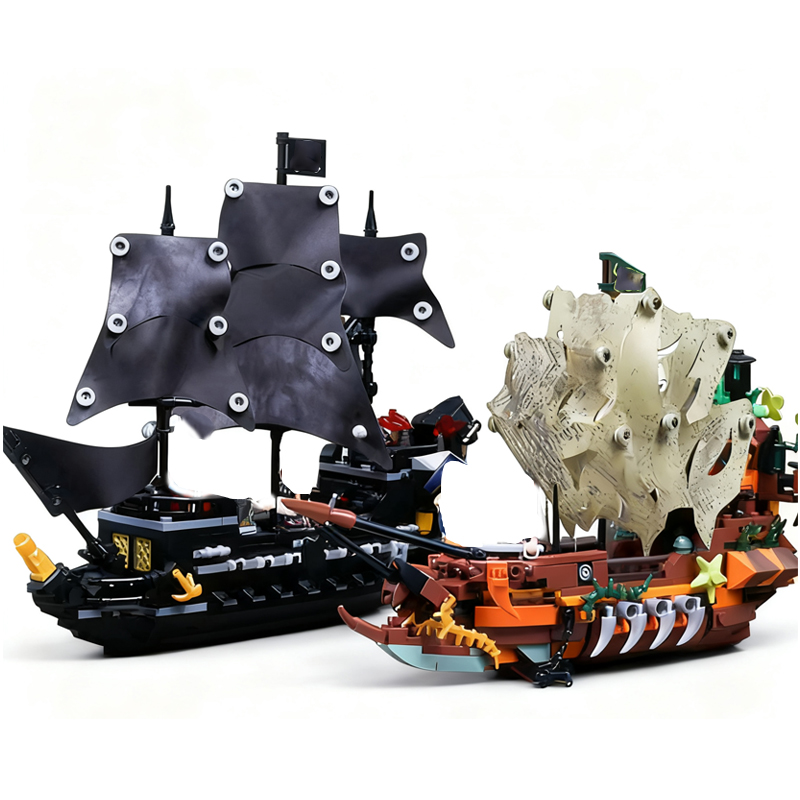 Lego Set Creator - Kreative MOC Piraten Boot Schiff Bausteine